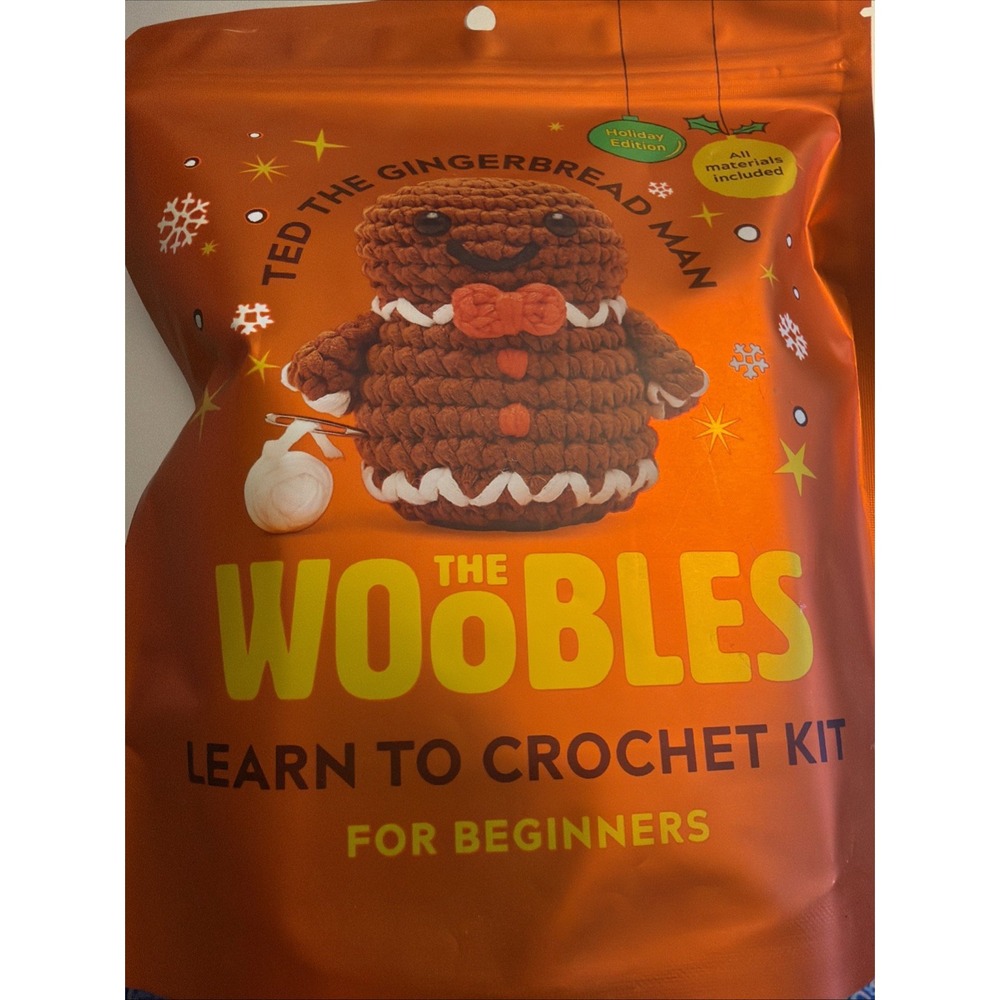 The Woobles Ted the Gingerbread Man Holiday Edition Beginners Crochet Kit
